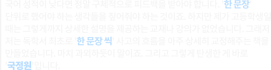 한 문장 한 문장 씩 국정원